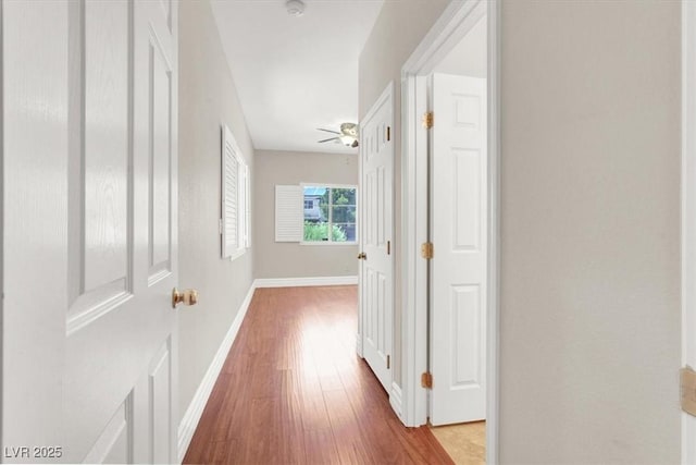 1212 E Rome Blvd, North Las Vegas, NV 89086 - hallway with wood finished floors and baseboards