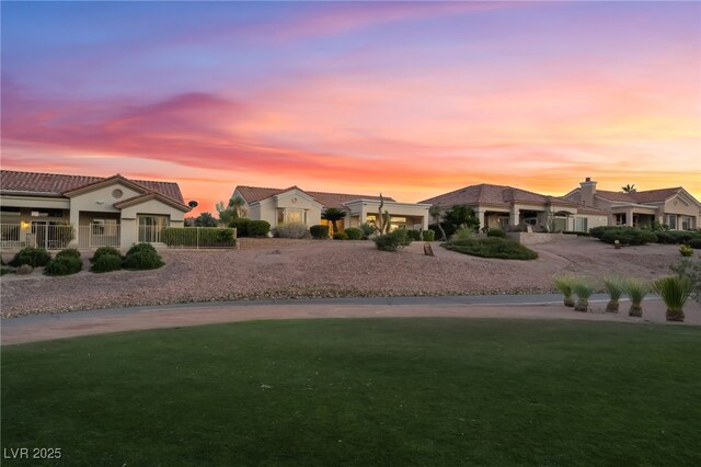 9812 Folsom Dr, Las Vegas, NV 89134 - view of yard at dusk