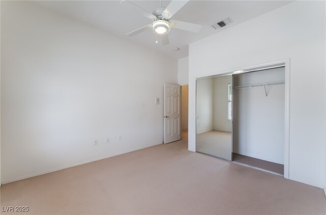 9812 Folsom Dr, Las Vegas, NV 89134 - unfurnished bedroom with carpet flooring, a closet, and a ceiling fan