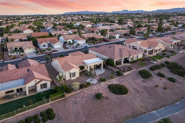 9812 Folsom Dr, Las Vegas, NV 89134 - aerial view at dusk of a mountain view and a residential view