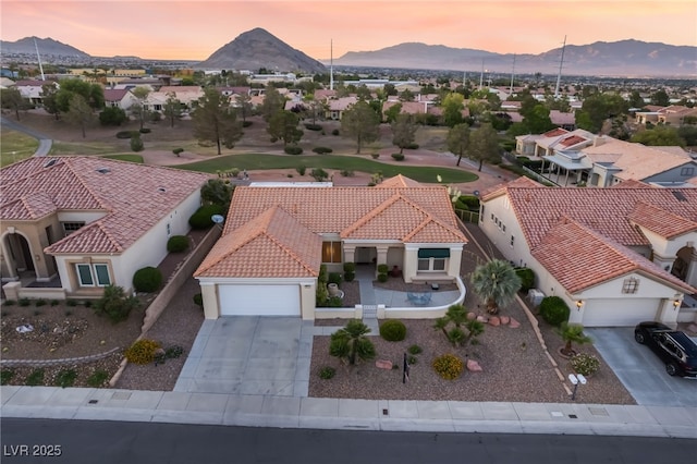 9812 Folsom Dr, Las Vegas, NV 89134 - aerial view at dusk of a mountain view and a residential view