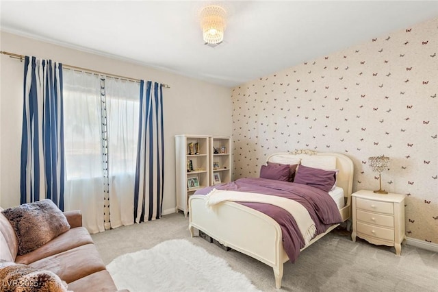 10301 Orkiney Dr, Las Vegas, NV 89144 - bedroom with carpet flooring, baseboards, and wallpapered walls