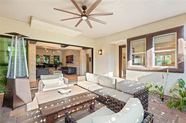 10301 Orkiney Dr, Las Vegas, NV 89144 - view of patio featuring outdoor lounge area and ceiling fan