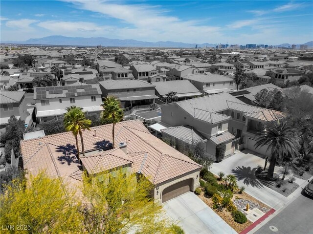 7206 Laramie Ave, Las Vegas, NV 89113 - aerial perspective of suburban area with a mountainous background