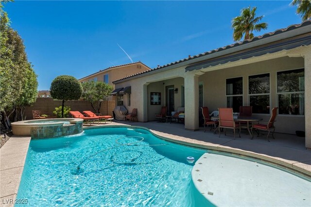 7206 Laramie Ave, Las Vegas, NV 89113 - view of swimming pool with a patio and a pool with connected hot tub