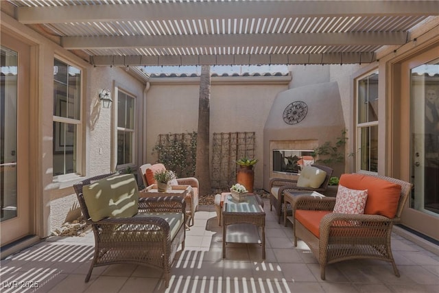 7206 Laramie Ave, Las Vegas, NV 89113 - view of patio with a pergola and outdoor lounge area