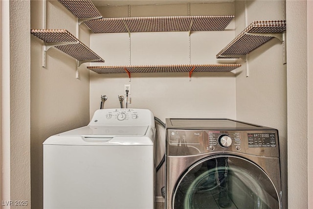 3596 Bronco Rd, Las Vegas, NV 89103 - laundry area with independent washer and dryer