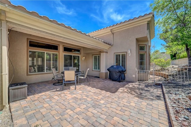 2805 Hanging Rock Dr, Las Vegas, NV 89134 - view of patio / terrace with grilling area and outdoor dining space