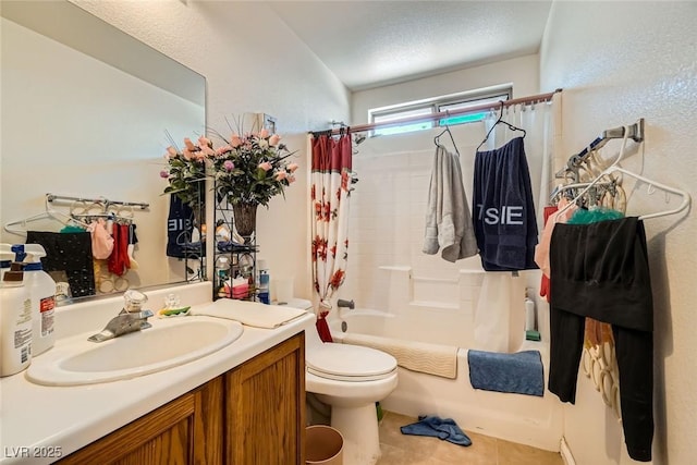 4832 Englewood Ave, Las Vegas, NV 89139 - full bathroom featuring tile patterned flooring, vanity, toilet, and shower / tub combo