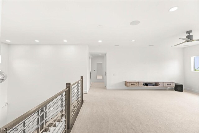 2240 Boutique Ave, Henderson, NV 89044 - unfurnished room featuring light carpet, recessed lighting, baseboards, and a ceiling fan