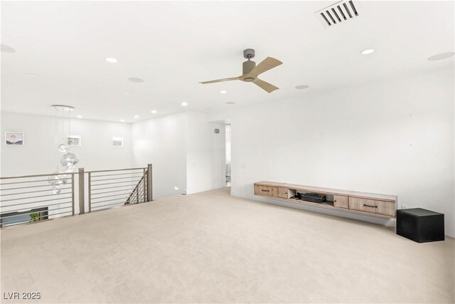 2240 Boutique Ave, Henderson, NV 89044 - empty room with light colored carpet, recessed lighting, and a ceiling fan