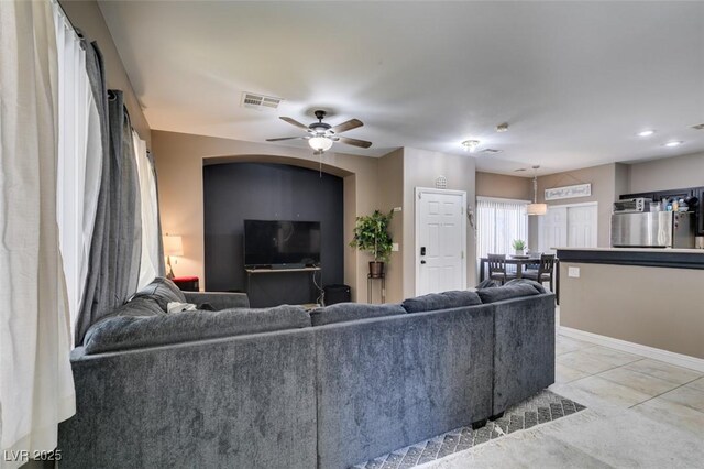 5509 Ante Up Ct Unit 102, Las Vegas, NV 89122 - living room with ceiling fan