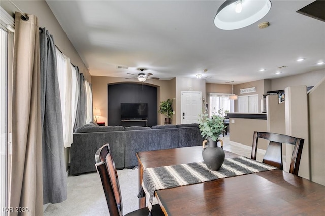 5509 Ante Up Ct Unit 102, Las Vegas, NV 89122 - dining space with ceiling fan and recessed lighting