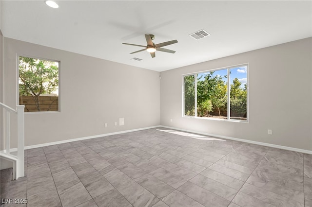 11847 Corenzio Ave, Las Vegas, NV 89138 - unfurnished room featuring plenty of natural light, ceiling fan, and baseboards
