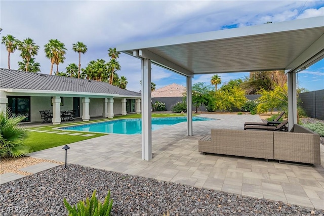 3189 Montecito Dr, Las Vegas, NV 89120 - view of pool with a patio and a fenced backyard