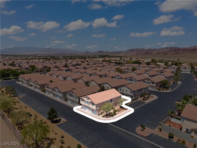 2596 Lazy Saddle Dr, Henderson, NV 89002 - aerial perspective of suburban area featuring a mountain backdrop