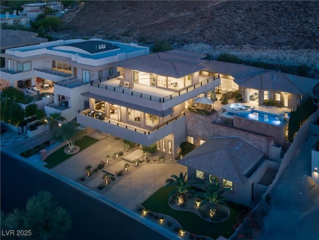 1683 Tangiers Dr, Henderson, NV 89012 - view of aerial view at twilight