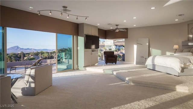 1683 Tangiers Dr, Henderson, NV 89012 - bedroom with carpet floors, access to outside, and recessed lighting