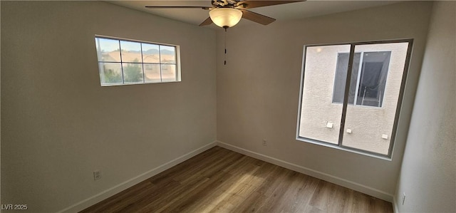 3750 Morning Canyon St, Las Vegas, NV 89147 - unfurnished room featuring wood finished floors, ceiling fan, and baseboards