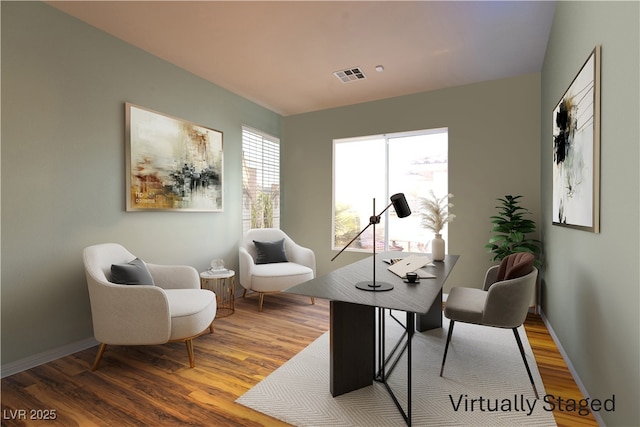 5210 Villa Dante Ave, Las Vegas, NV 89141 - office area with wood finished floors and baseboards