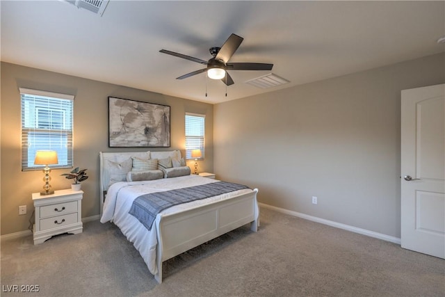 3213 Molinos Dr, Las Vegas, NV 89141 - bedroom with carpet flooring, baseboards, and a ceiling fan