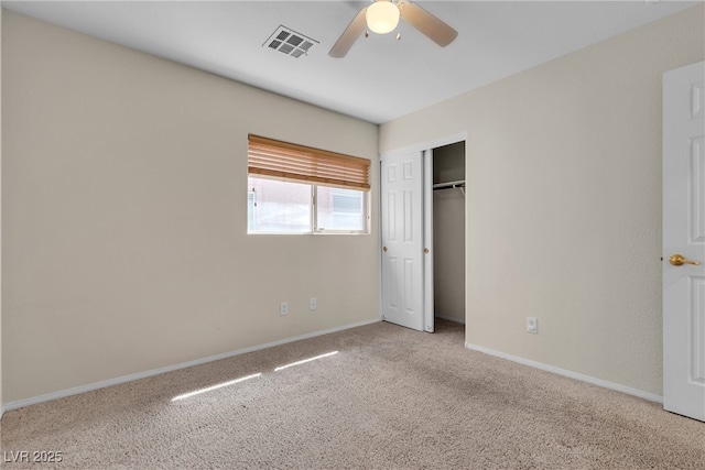 10791 Silver Lace Ln, Las Vegas, NV 89135 - unfurnished bedroom with carpet flooring, a closet, baseboards, and a ceiling fan