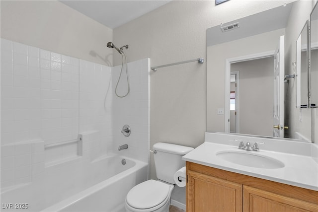 10791 Silver Lace Ln, Las Vegas, NV 89135 - full bathroom with toilet, vanity, and bathtub / shower combination