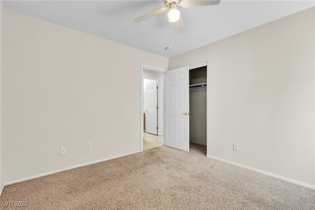 10791 Silver Lace Ln, Las Vegas, NV 89135 - unfurnished bedroom with light colored carpet, baseboards, a closet, and a ceiling fan