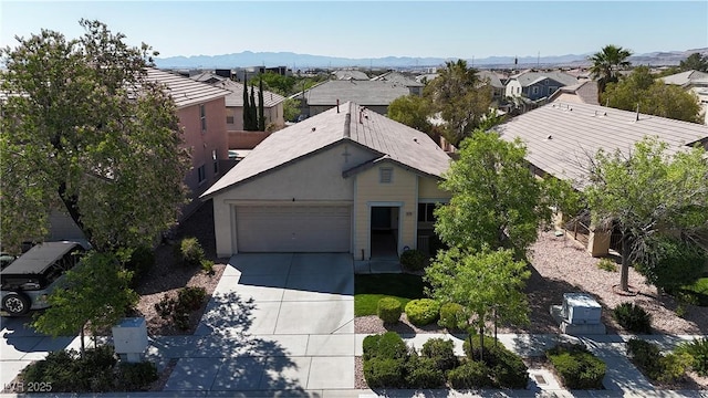 10791 Silver Lace Ln, Las Vegas, NV 89135 - aerial view of residential area featuring a mountain backdrop