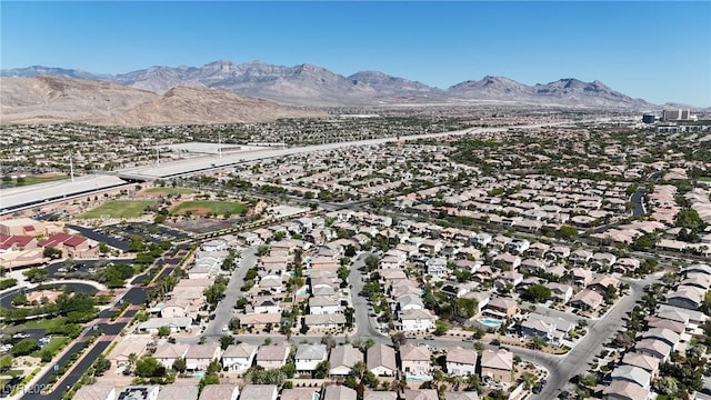 10791 Silver Lace Ln, Las Vegas, NV 89135 - aerial perspective of suburban area with mountains