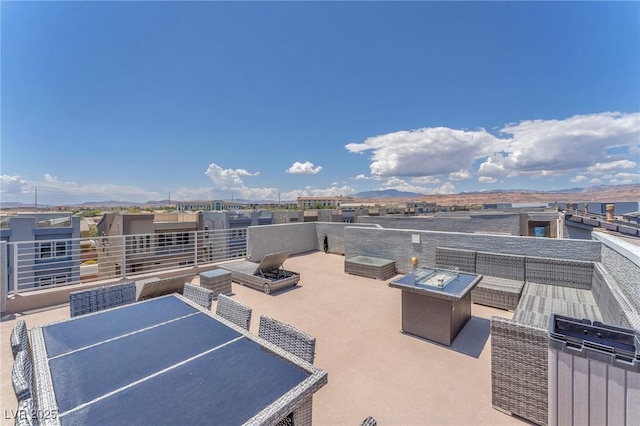 8076 Haywood Estate Ave, Las Vegas, NV 89113 - view of patio with a fire pit