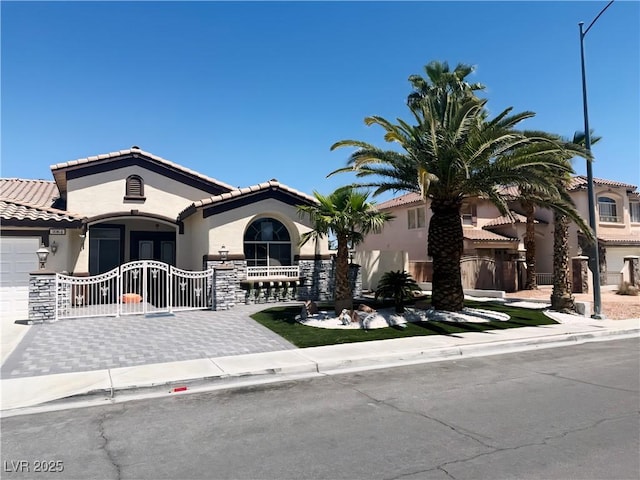3064 Azure Bay St, Las Vegas, NV 89117 - view of front facade featuring stucco siding and a tile roof