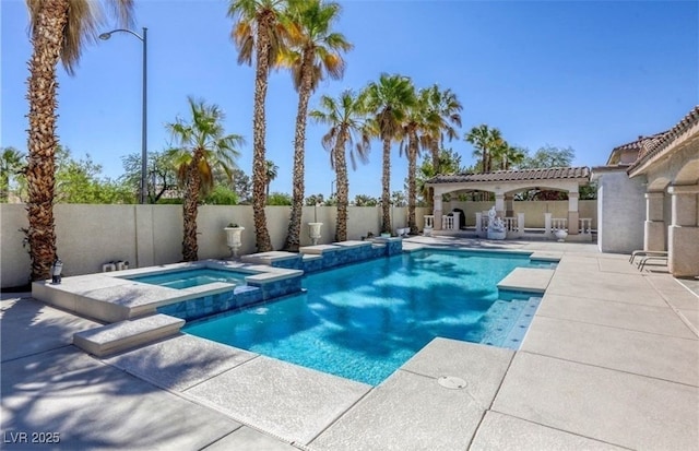 3064 Azure Bay St, Las Vegas, NV 89117 - view of swimming pool with a patio and a pool with connected hot tub
