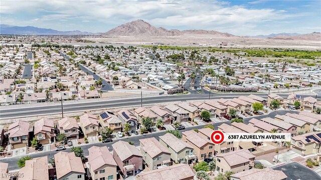 6387 Azurelyn Ave, Las Vegas, NV 89122 - aerial view of residential area featuring mountains