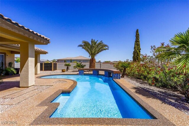 271 E Shelbourne Ave, Las Vegas, NV 89123 - view of pool featuring a fenced backyard and a patio