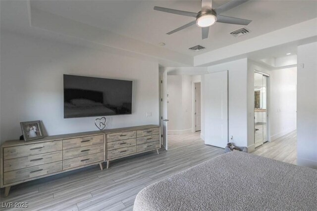 271 E Shelbourne Ave, Las Vegas, NV 89123 - bedroom featuring wood finished floors, baseboards, and a ceiling fan