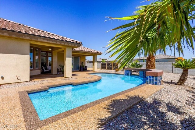 271 E Shelbourne Ave, Las Vegas, NV 89123 - view of swimming pool with a fenced backyard and a patio area