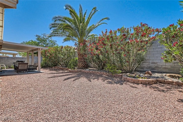 3629 Ferrell St, North Las Vegas, NV 89032 - fenced backyard with a patio