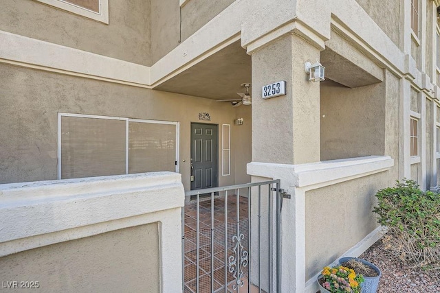 3253 Mystic Ridge Ct, Las Vegas, NV 89129 - property entrance featuring stucco siding