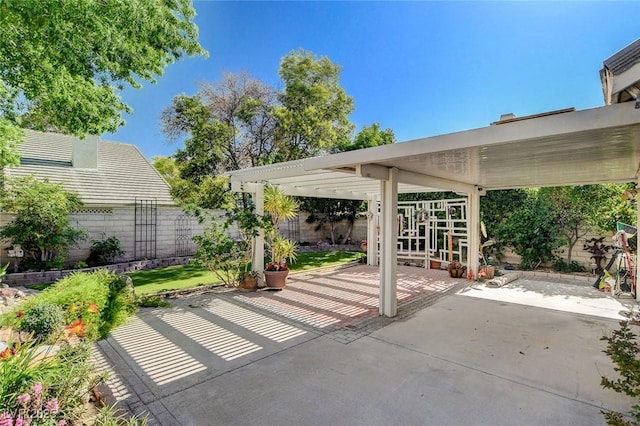7109 Deepriver Cir, Las Vegas, NV 89129 - fenced backyard featuring a patio