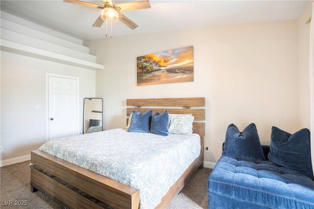 520 Arrowhead Trl Unit 1322, Henderson, NV 89015 - bedroom with carpet floors, baseboards, and a ceiling fan