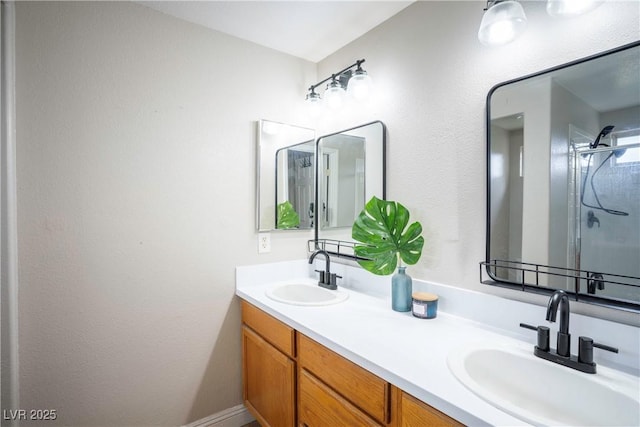 520 Arrowhead Trl Unit 1322, Henderson, NV 89015 - bathroom with double vanity and a shower