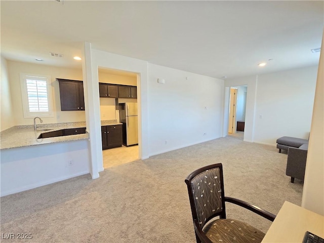 8665 Jerlyn St, Las Vegas, NV 89113 - home office featuring light colored carpet and recessed lighting