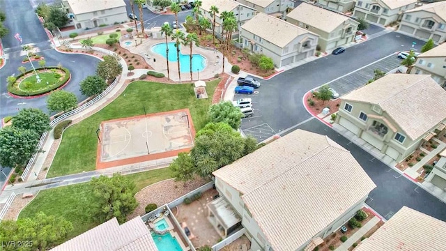6233 Overhang Ave, Henderson, NV 89011 - aerial view of residential area featuring a pool