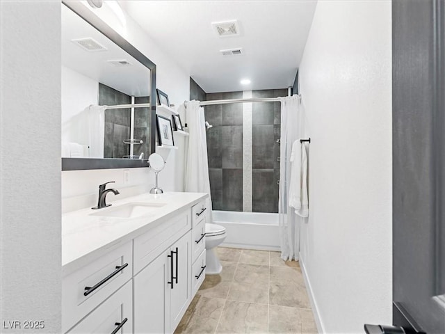1700 E Oakey Blvd, Las Vegas, NV 89104 - full bath featuring vanity, toilet, and shower / bathtub combination with curtain