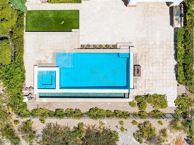 11503 Glowing Sunset Ln, Las Vegas, NV 89135 - drone / aerial view of a pool area