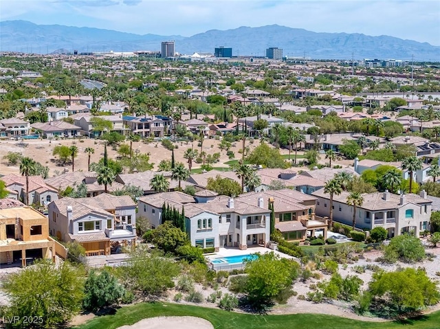 11503 Glowing Sunset Ln, Las Vegas, NV 89135 - aerial perspective of suburban area with a mountain backdrop