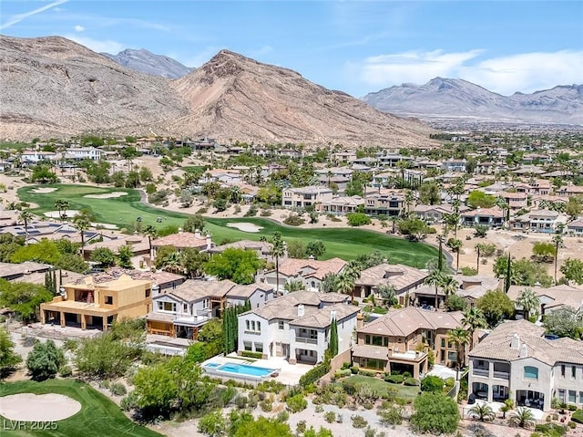 11503 Glowing Sunset Ln, Las Vegas, NV 89135 - view of mountain backdrop featuring a golf course and nearby suburban area