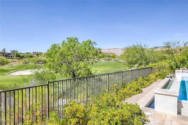 11503 Glowing Sunset Ln, Las Vegas, NV 89135 - fenced backyard featuring golf course view