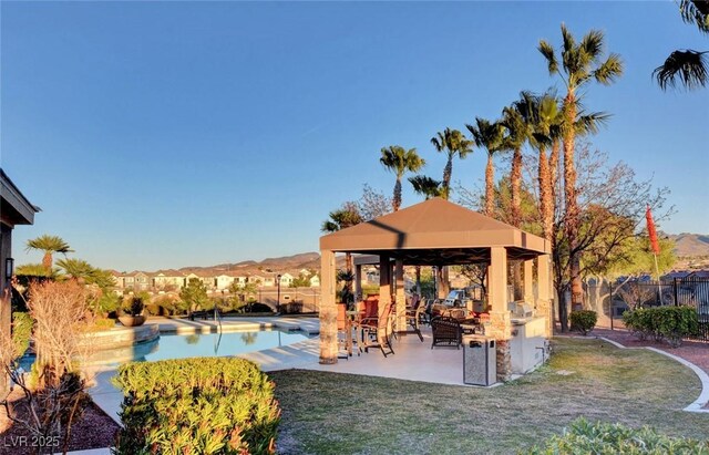 2900 Sunridge Heights Pkwy Unit 518, Henderson, NV 89052 - view of swimming pool featuring a gazebo, a patio, and a residential view
